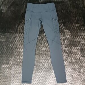 Lululemon Speed Up Tight Leggings Women's Blue Green High Rise With Pockets Sz 6